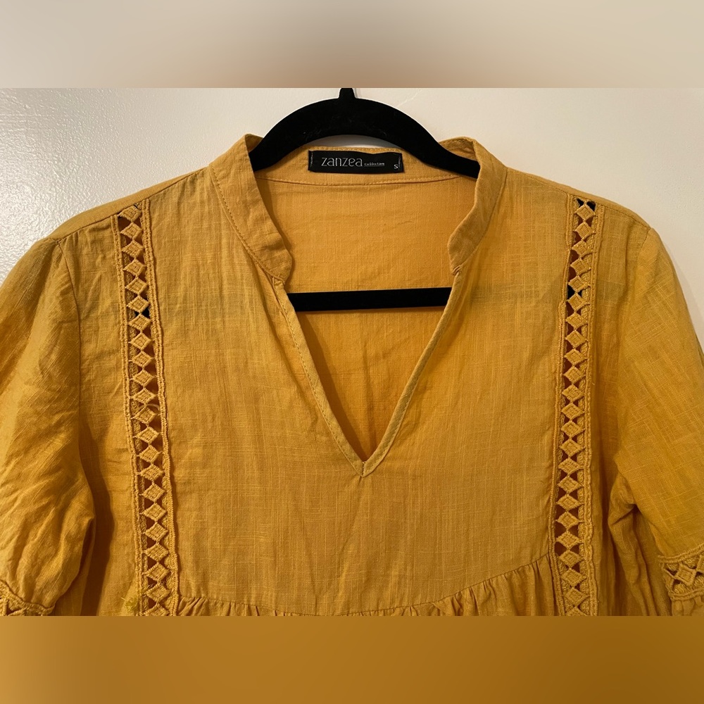 Zanzea Mustard Yellow Dress - Picture 2 of 9